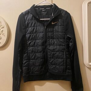 Nike Jacket Women XS Black Therma-FIT Running Full Zip Thermal Puffer